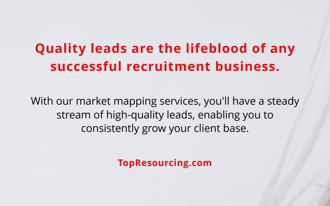 Quality leads are the lifeblood of any successful recruitment business.